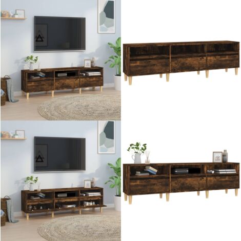 Mobile Porta TV Rovere Fumo 150x30x44,5 cm in Legno Multistrato - Mobile porta TV - Mobile in legno