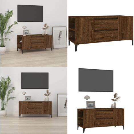 Mobile Porta TV Rovere Marrone 102x44,5x50 cm Legno Multistrato - Mobile porta TV - TV stand