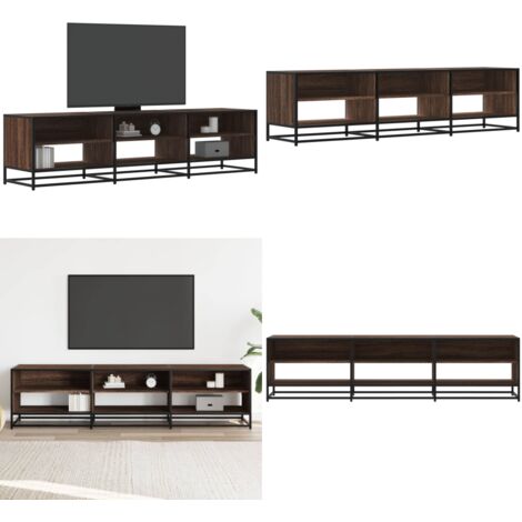 Mobile Porta TV Rovere Marrone 180x40x46 cm Legno Multistrato - Mobile TV Rovere - Mobile TV Legno