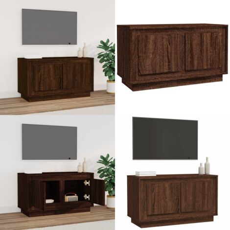 Mobile Porta TV Rovere Marrone 80x35x45 cm in Legno Multistrato - Mobile TV Rovere - Mobile TV in Legno