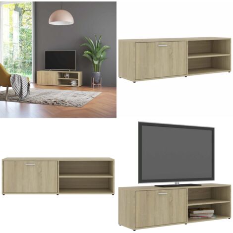 Mobile Porta TV Rovere Sonoma 120x34x37 cm in Legno Multistrato - Mobile TV rovere sonoma - Mobile TV con supporto TV