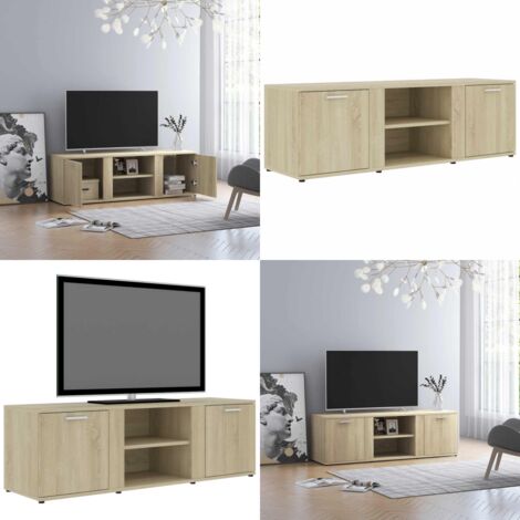 Mobile Porta TV Rovere Sonoma 120x34x37 cm in Legno Multistrato - Mobile TV rovere sonoma - Mobile TV in legno multistrato