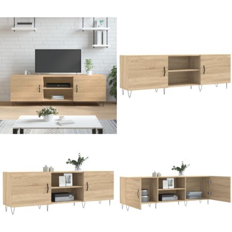 Mobile Porta TV Rovere Sonoma 150x30x50 cm in Legno Multistrato - TV Stand - Mobile in legno