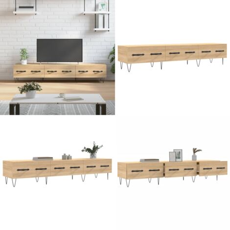 Mobile Porta TV Rovere Sonoma 150x36x30 cm in Legno Multistrato - Mobile TV Rovere Sonoma - Mobile TV con cassetti