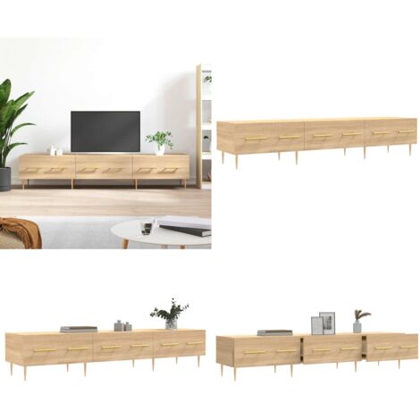 Mobile Porta TV Rovere Sonoma 150x36x30 cm in Legno Multistrato - Mobile TV Rovere Sonoma - Mobile TV con cassetti