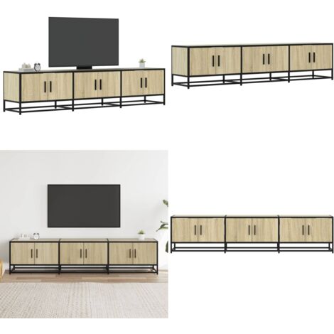 Mobile Porta TV Rovere Sonoma 180x35x41 cm in Truciolato - TV Stand - Mobile con ripiani
