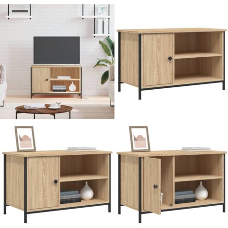 Mobile Porta TV Rovere Sonoma 80x40x50 cm in Legno Multistrato - Mobile TV in legno - Mobile TV Rovere Sonoma