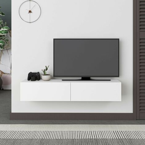 Mobile porta TV sospeso ante a ribalta Francy colore bianco
