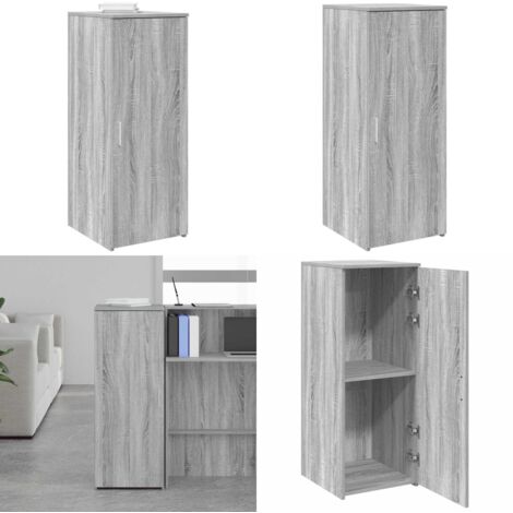 Mobile Portaoggetti Grigio Sonoma 40x45x103,5 cm in Truciolato - Armadio per ufficio - Armadio per ricevimento