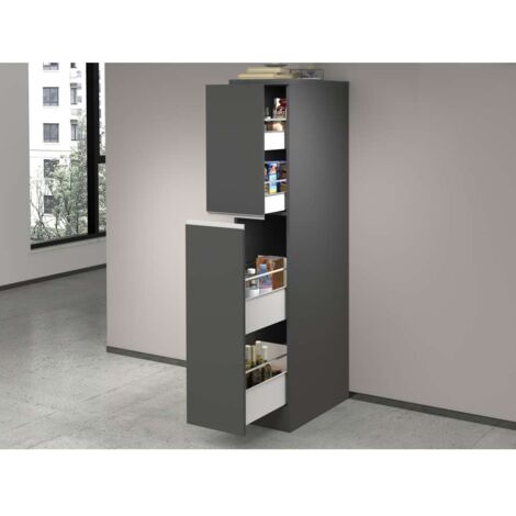 Mobile Portaspezie da 2 vani scorrevoli 30X60X164,5cm - NAUTILUS - Colore: Antracite-Report
