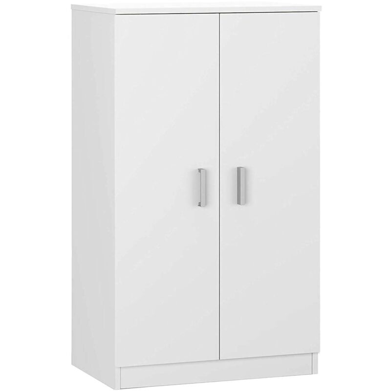 Dmora - Armoire à usages multiples Dlazar, Meuble à chaussures avec 2 portes, Meuble bas avec 6 étagères, Meuble à chaussures bas moderne, 75x36h101