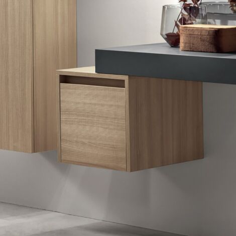 Mobile sospeso bagno 1 anta 40 cm in nobilitato PIAVE Rovere