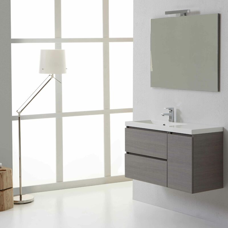 Mobili Da Bagno Moderni Non Sospesi.Mobile Sospeso Bagno Moderno Manhattan 90 Cm Sinistro 02010661000814