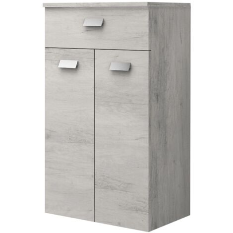 Mobile sospeso con 2 ante e 1 cassetto 61x34 Quercia Bianco