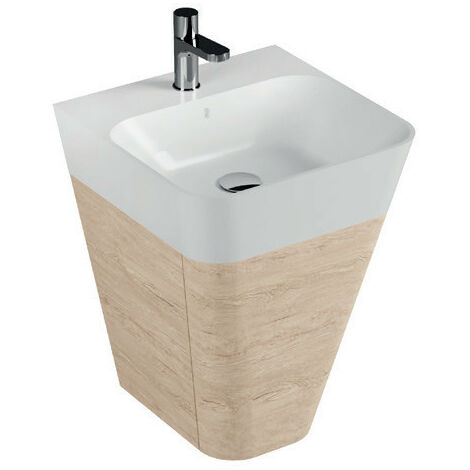 Mobile sospeso con lavabo Build cm. 44x47 olmo naturale di