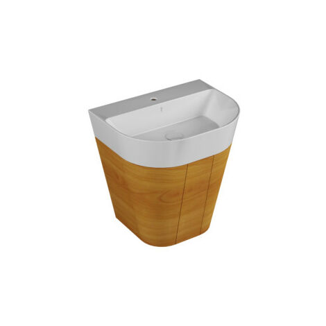 Mobile sospeso con lavabo Forma cm. 59x47 olmo naturale di