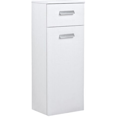 Mobile sospeso multiuso 31x34 con anta e cassetto Bianco Frassino