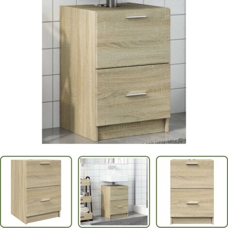Mobile sottolavabo -  Mobile Sottolavabo Rovere Sonoma 63x30x54 cm in Truciolare