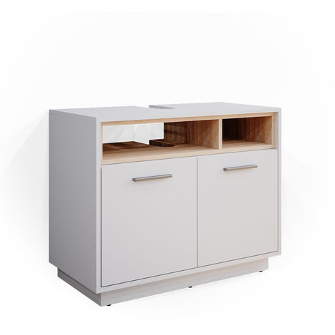 Mobile sottolavabo per bagno Beatrice, Bianco, 80 x 64 cm, Vicco