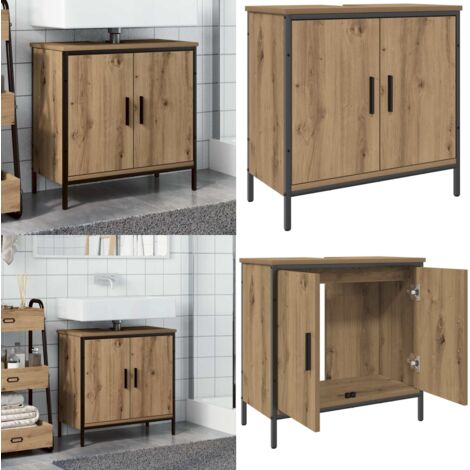 Mobile Sottolavabo Rovere 60x30x60 cm Legno Multistrato - Sottolavabo - Mobile in legno