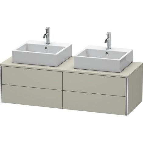 Mobile sottolavabo XSQUARE 400x1400x548mm per 2 lavabi bianco opaco
