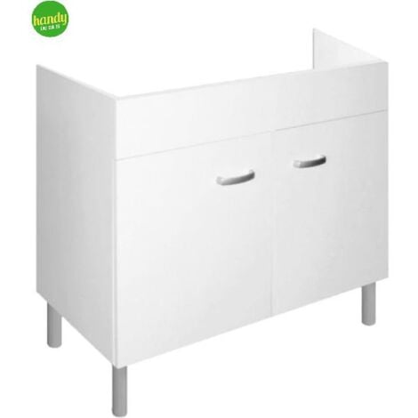 MM_UNVERIFIED_BRAND Mobile sottolavello cucina in legno nobilitato per lavelli inox dimensioni: cm (lxpxh)= 80x50x66 bianco