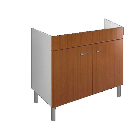 Mobile Sottolavello da Cucina 100x50x69 cm con 2 Ante in Nobilitato Teak