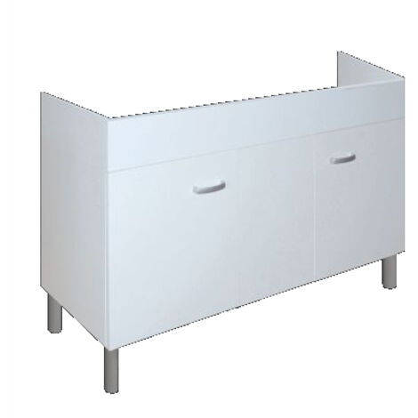 Mobile Sottolavello da Cucina 120x50x69 cm con 2 Ante in Nobilitato Bianco Opaco