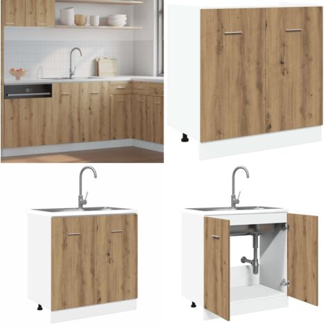 Mobile Sottolavello “Lyon” Artigianale 80x46x81,5 cm - Cucina - Armadio