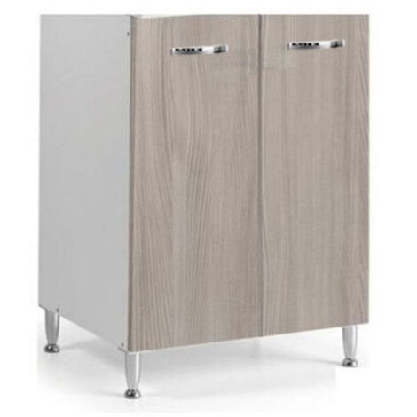 AZUR LINE Mobile Sottolavello Mobiletto Base Per Cucina Componibile 2 Ante Olmo 80x50x85cm