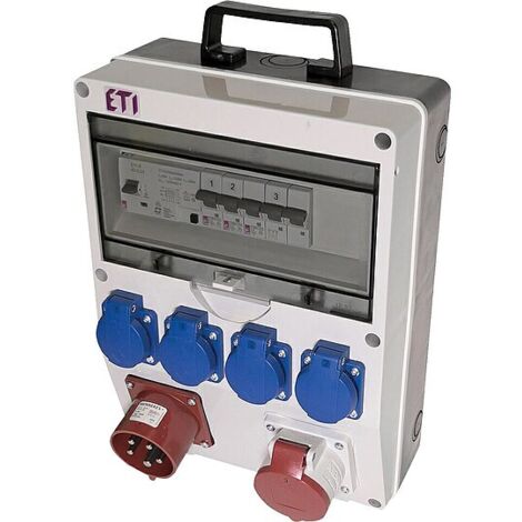 Mobile Steckdosenkombination ETI MV 1/1/4-Mod.1 - 260 x 374 x 185 mm