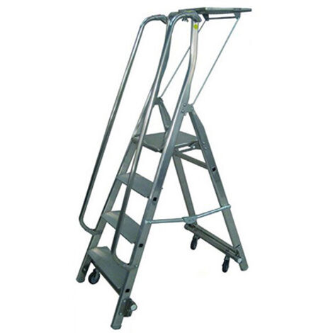 Mobile Stehleiter de 4 Stufen - Maximale Arbeitshöhe 2.88m - 19404