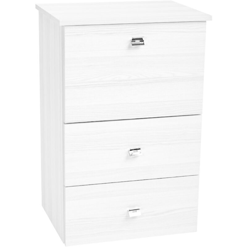 Image of Liberoshopping - Mobile asse stiro a scomparsa in legno Bianco 55x85h cm con 1 anta e 2 cassetti