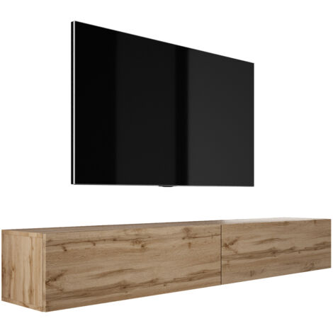 Mobile TV 100 cm Antracite, gambe dritte nere, LED bianco, 100 × 32 × 52 cm