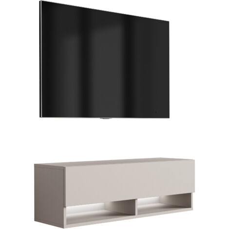Mobile TV 100 cm Cachemire, gambe dorate inclinate, LED bianco, 100 × 32 × 52 cm