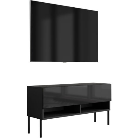 Mobile TV 100 cm Nero opaco, 100 × 32 × 34 cm