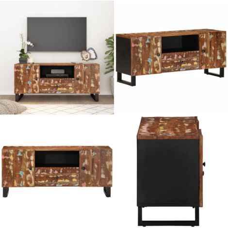 Mobile TV 105x33,5x46cm Legno Massello Recupero e Multistrato - Mobile TV - Mobile TV in legno