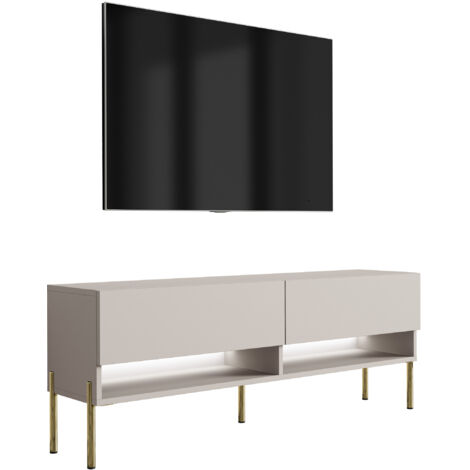 Mobile TV 170 cm Antracite, gambe dritte nere, LED bianco, 170 × 32 × 52 cm