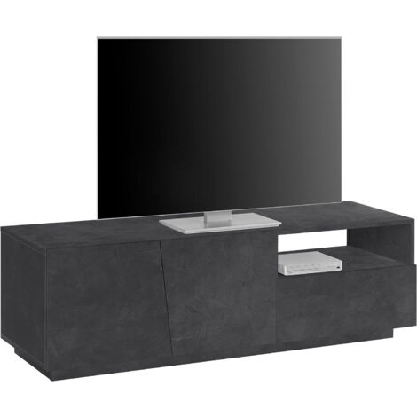 Mobile TV 2 Ante 1 Cassetto 150x43x46 cm Vega Ardesia