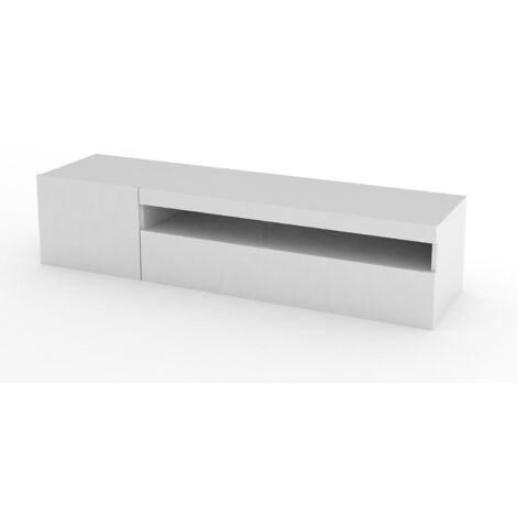 Mobile TV 2 Ante 154,9x40x36,5 cm Daiquiri Bianco Lucido