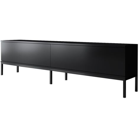 Mobile TV 2 ante ribaltabili nero L180 cm - LORD