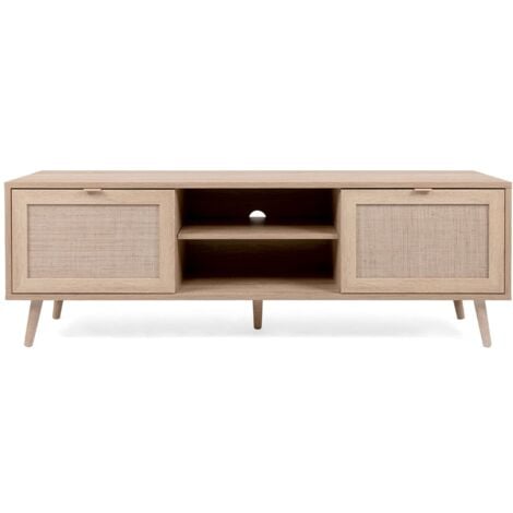 LES TENDANCES Mobile TV a 2 ante L150 cm - Stampa effetto rattan
