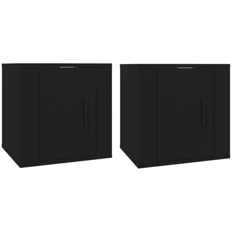 Mobile TV a parete scaffale per televisione multimediale televisione buffet sala da pranzo soggiorno camera da letto 2 pezzi 40 x 34,5 x 40 cm nero 020028911