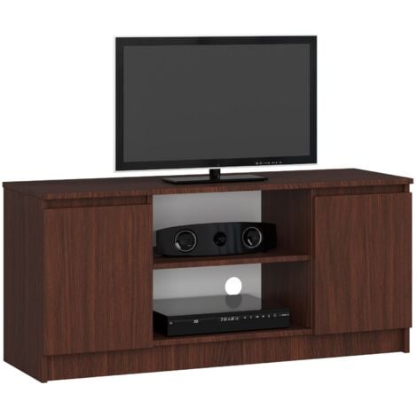 ABAMIHOME Mobile TV AKORD Wengé 120 cm 2 porte 120x40x55 cm