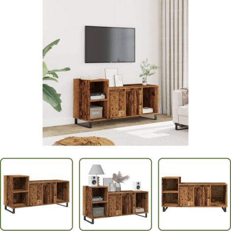 Mobile TV antico -  Mobile Porta TV Legno Antico 100x35x55 cm in Legno Multistrato