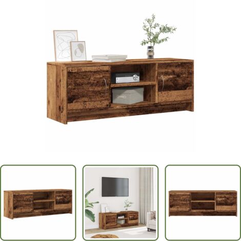 Mobile TV antico -  Mobile Porta TV Legno Antico 102x30x37,5 cm Legno Multistrato