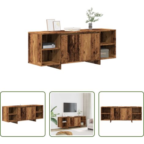 Mobile TV antico -  Mobile Porta TV Legno Antico 130x35x50 cm in Legno Multistrato