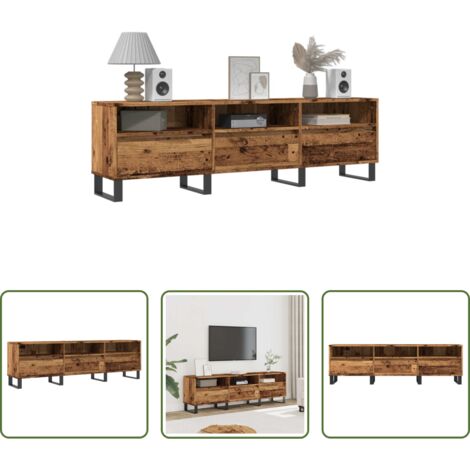Mobile TV antico -  Mobile Porta TV Legno Antico 150x30x44,5 cm Legno Multistrato