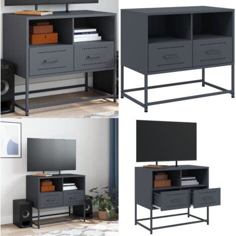 Mobile TV Antracite 68x39x60,5 cm in Acciaio - TV in acciaio - Mobile TV industriale