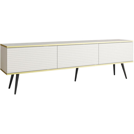Mobile TV : Antracite, gambe cromate, 100 x 52 x 32 cm